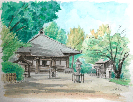則永修、大和路を描く、奈良市内、平城宮跡、元興寺、興福寺