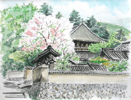 則永修、大和路を描く、水彩画、東大寺