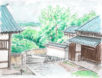 則永修、大和路を描く、水彩画、東大寺